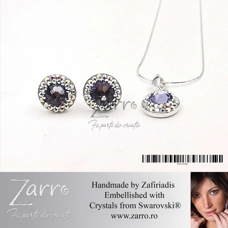 Set Pave unicat cristale Swarovski si Argint 925