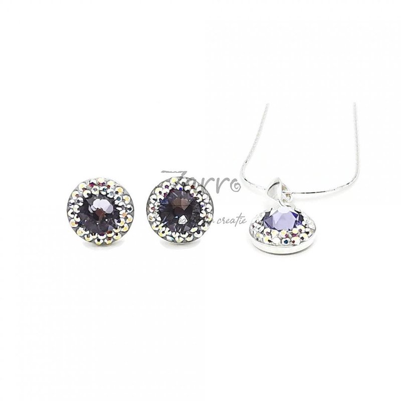 Set Pave unicat cristale Swarovski si Argint 925